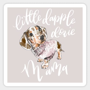 Dapple Doxie, Chocolate in Pink Magnet